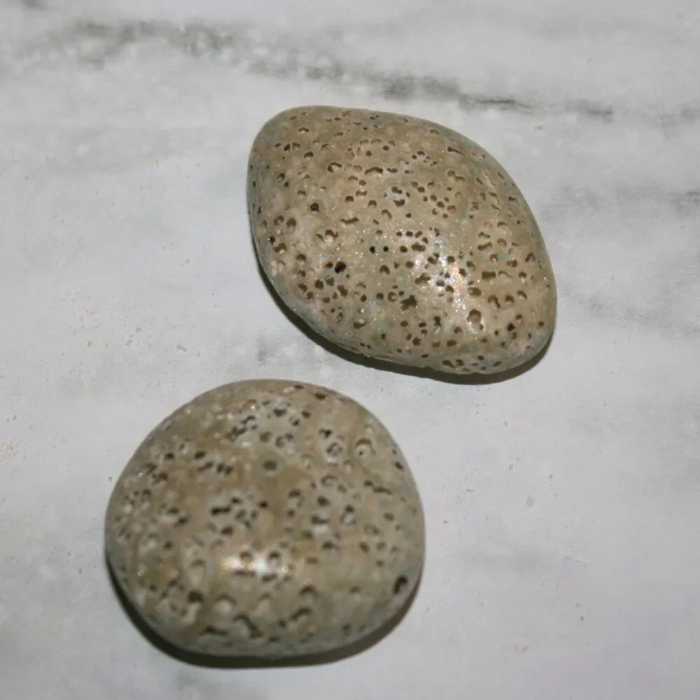 HAND CRAFTED 2 Vanilla Aroma Stones Aromatherapy Essential Oil Diffuser Pair